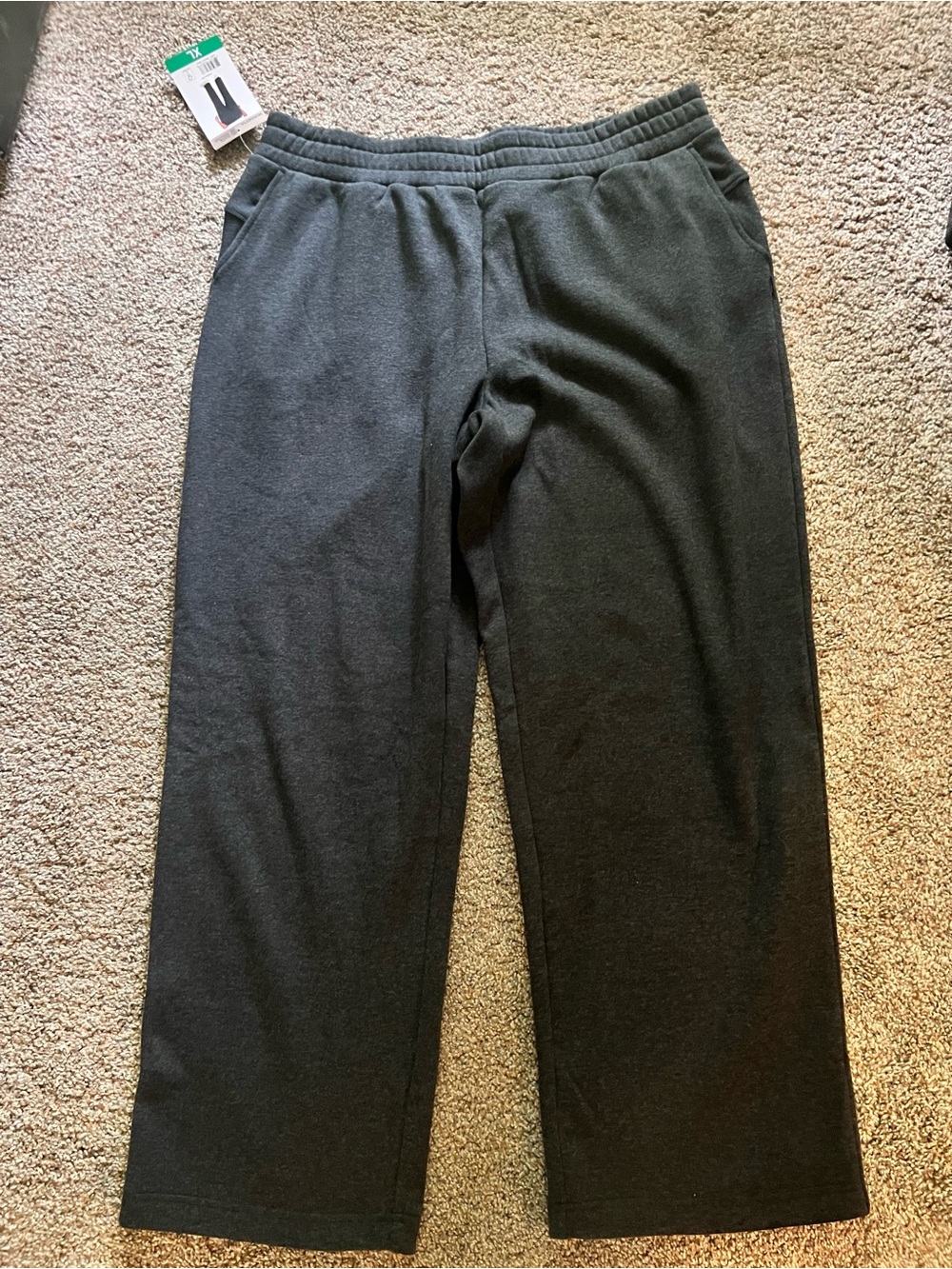 Mondetta Women's Charcoal Gray Track Pants with Elastic Waist